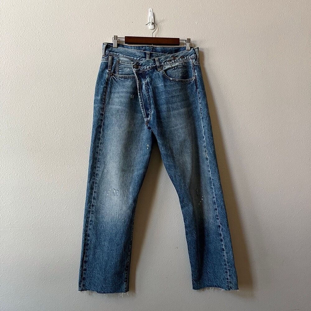 R13 Crossover Distressed Jeans Women’s Size 29 Jasper Italy Denim R13W2048-735
